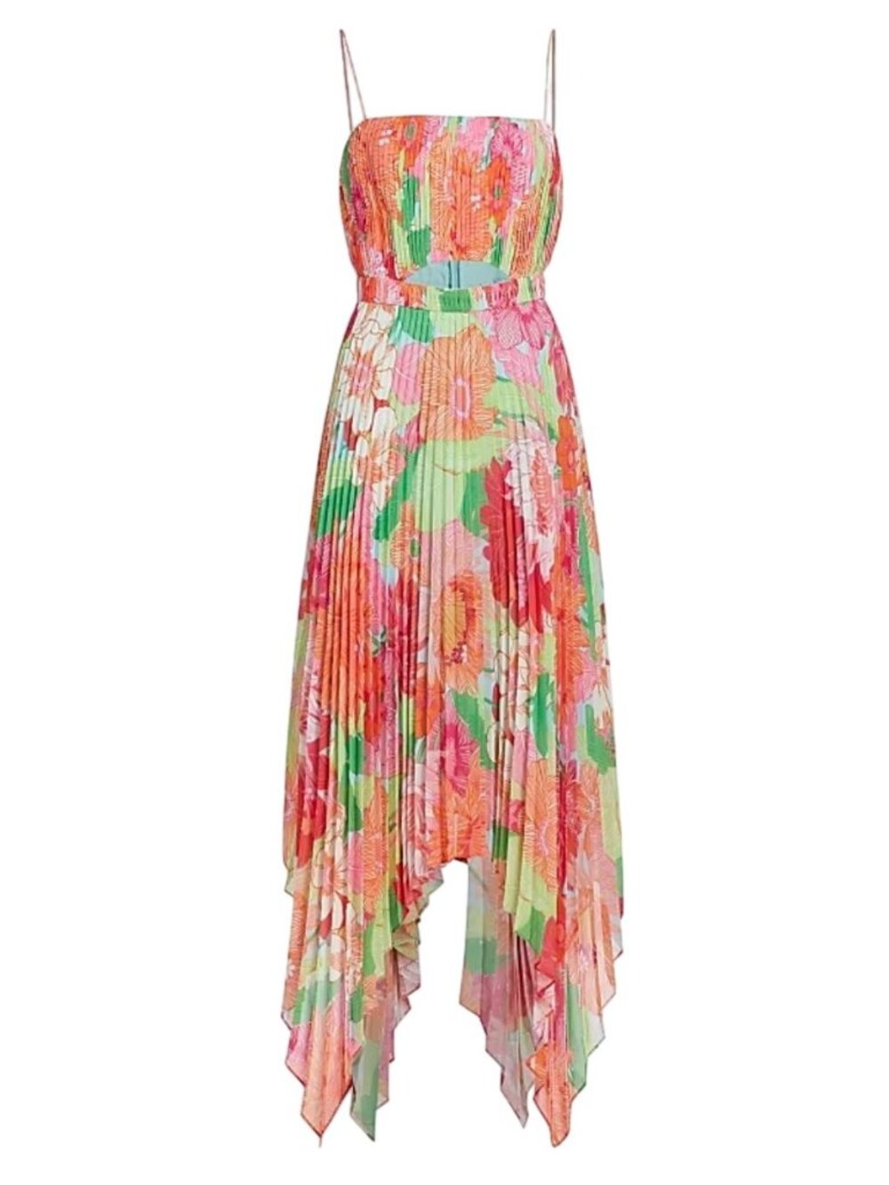 AMUR Pierce Dress In Tropical Floral Midi In Multi NWT - Size 4